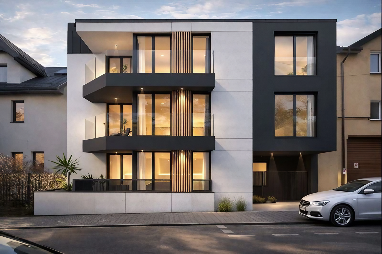 budynek wielorodzinny w zabudowie zwartej, projekt inwestycyjny. mieszkania na wynajem, proarch