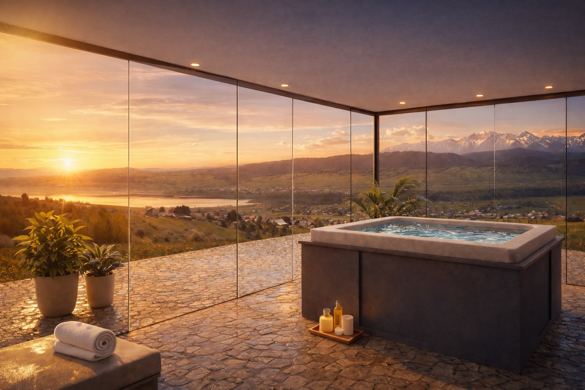 Dom z bala w Tatrach - projekt domu jednorodzinnego z częścią rekreacyjną i panoramicznym widokiem na góry